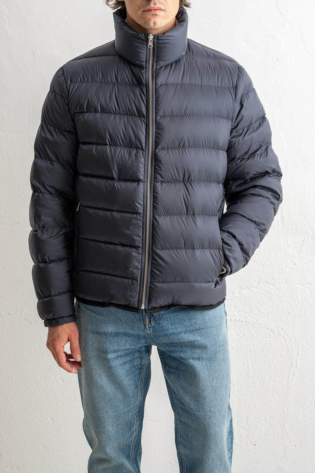 DOWN LINER WITH POCKETS Grey