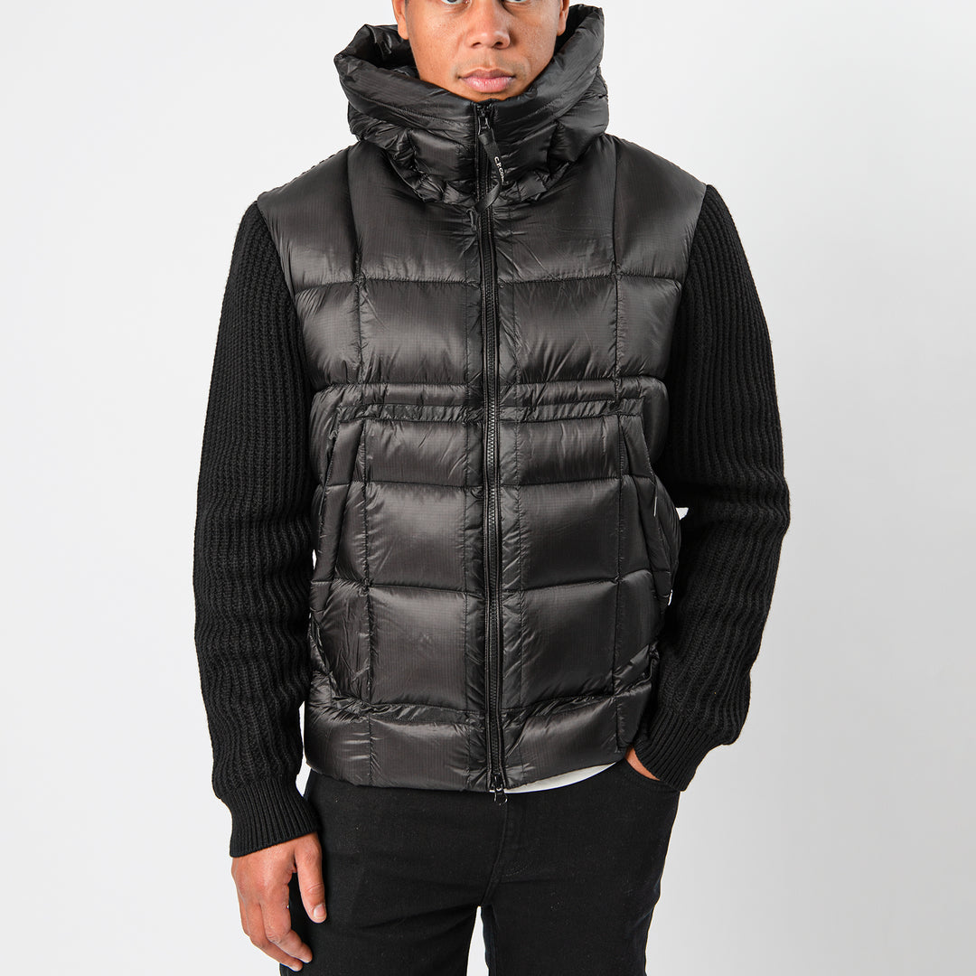Knitted Hybrid Jacket BLACK