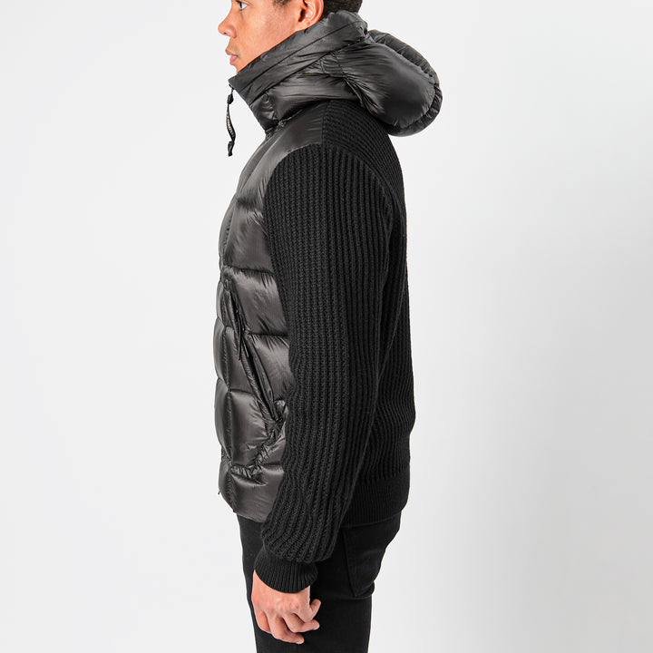Knitted Hybrid Jacket BLACK