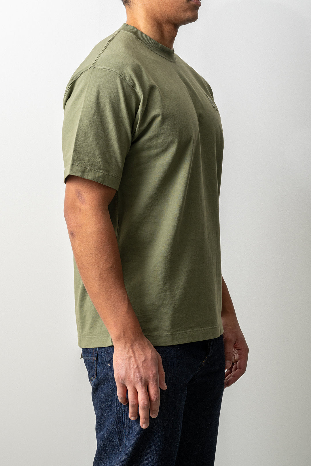 Combed Organic Cotton Jersey T-Shirt 2100030 MILITARY GREEN