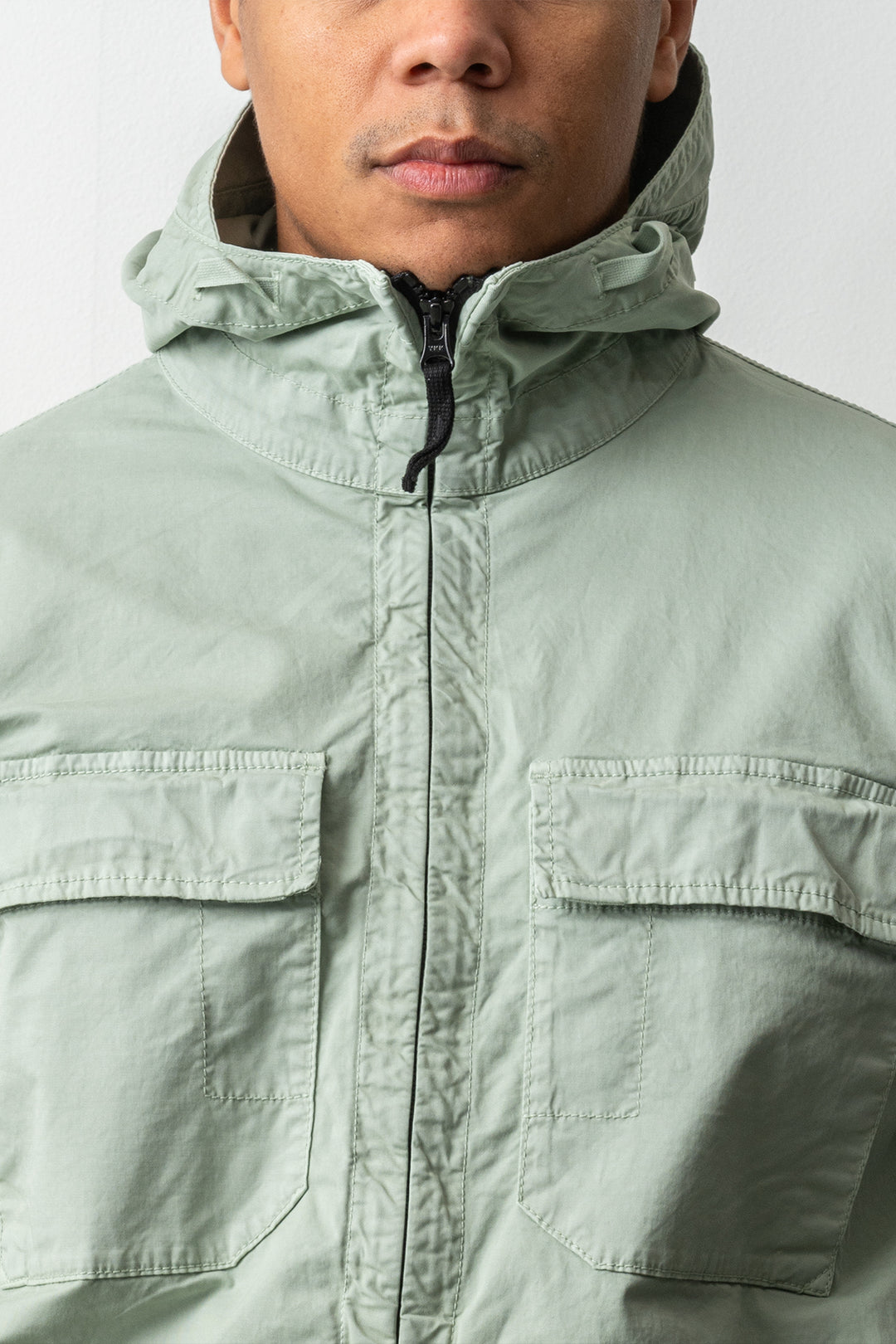 Stretch Organic Cotton Twill Jacket 4100077 SAGE