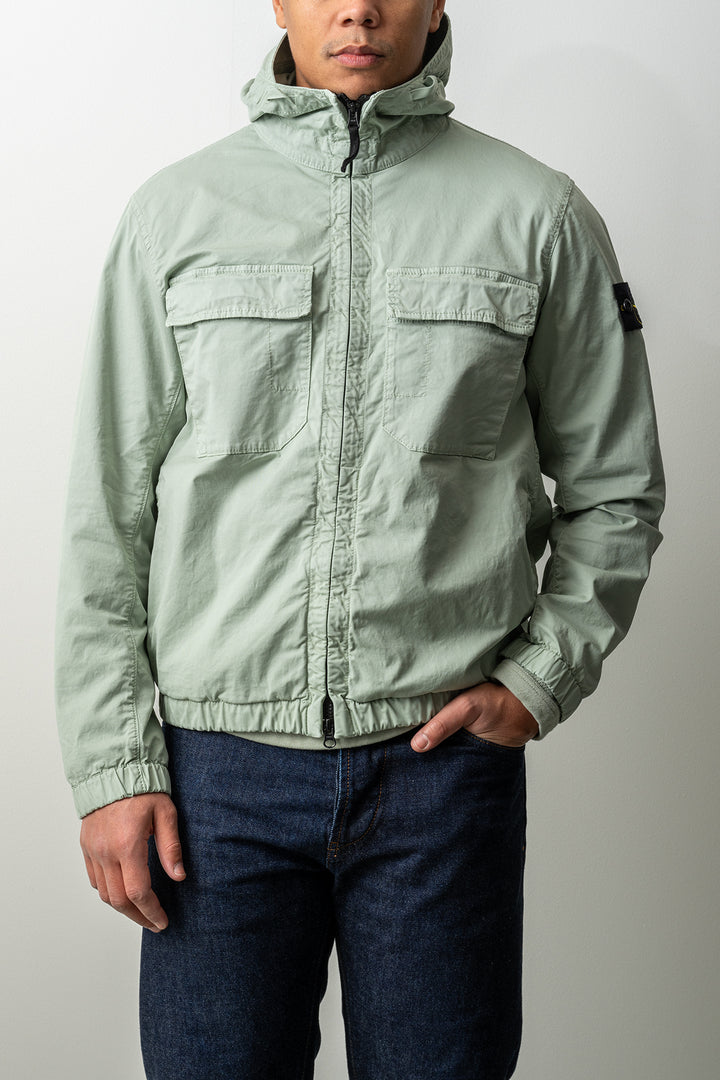 Stretch Organic Cotton Twill Jacket 4100077 SAGE