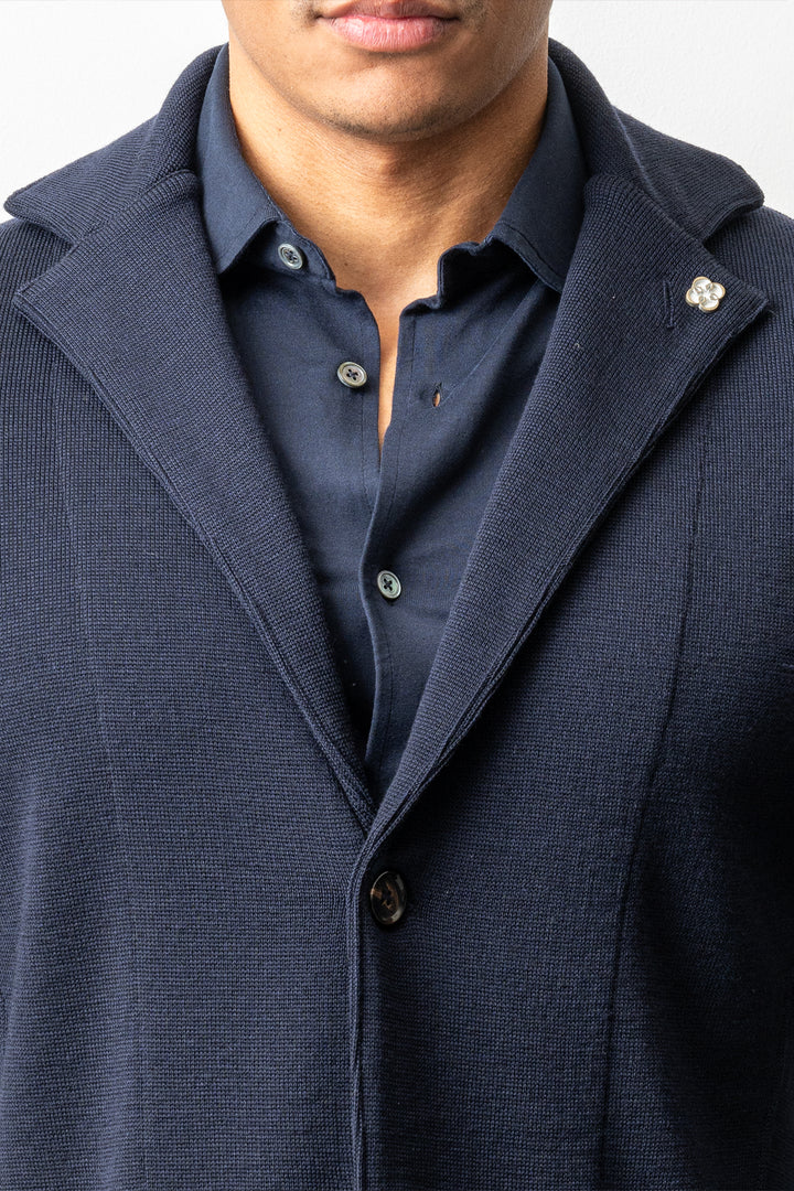 Dwayne Knitted Jacket Navy