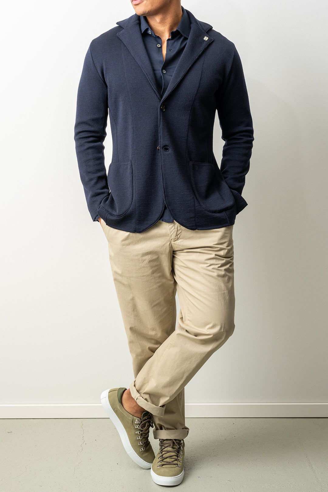 Dwayne Knitted Jacket Navy