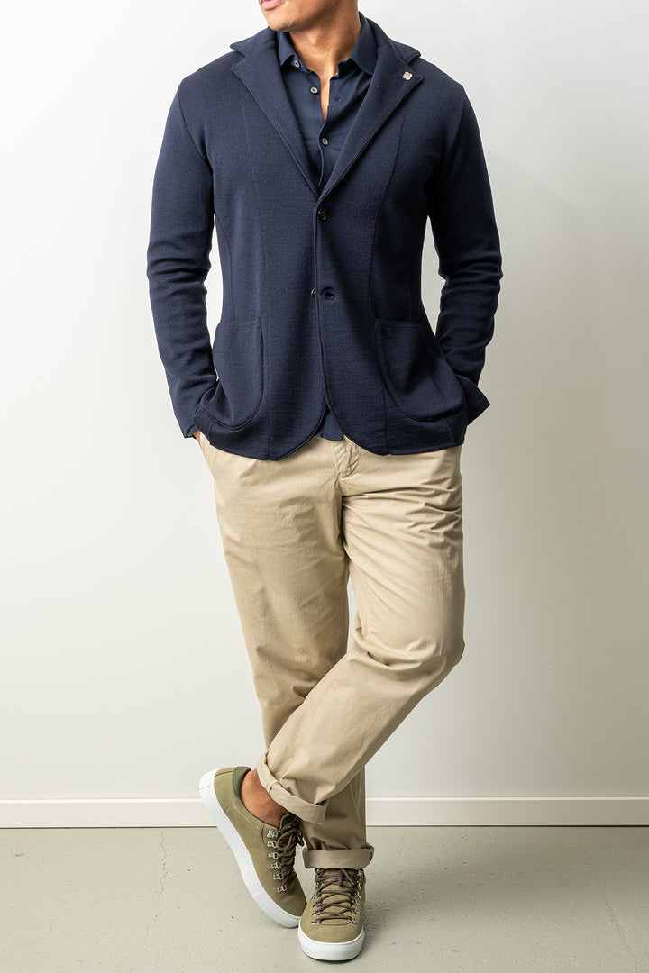 Dwayne Knitted Jacket Navy