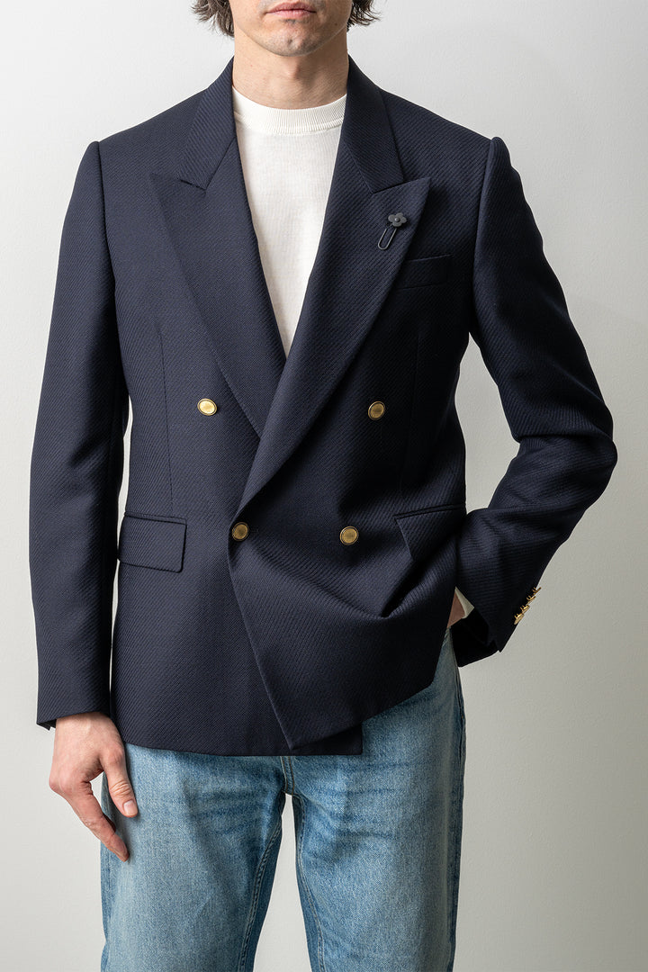 Luxury Twill DB Club Blazer Navy