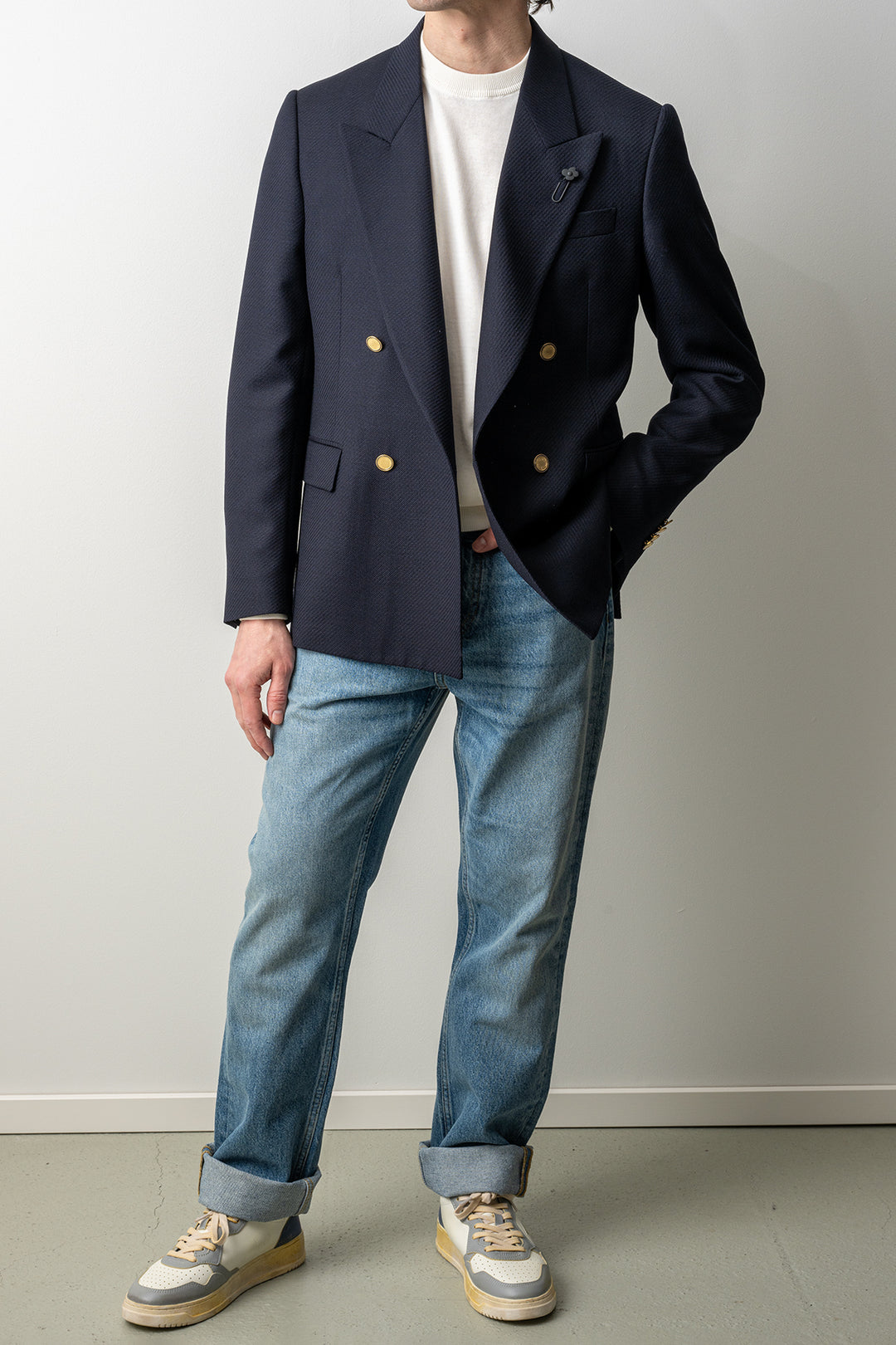 Luxury Twill DB Club Blazer Navy