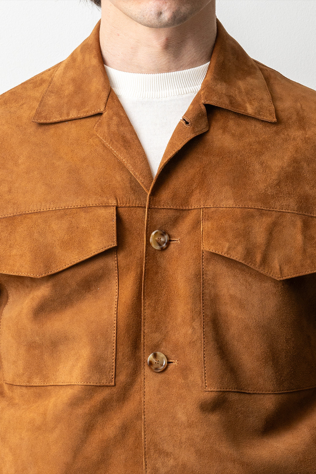 Luxury Suede Jacket Cognac