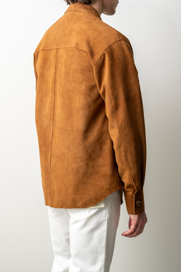 Luxury Suede Jacket Cognac