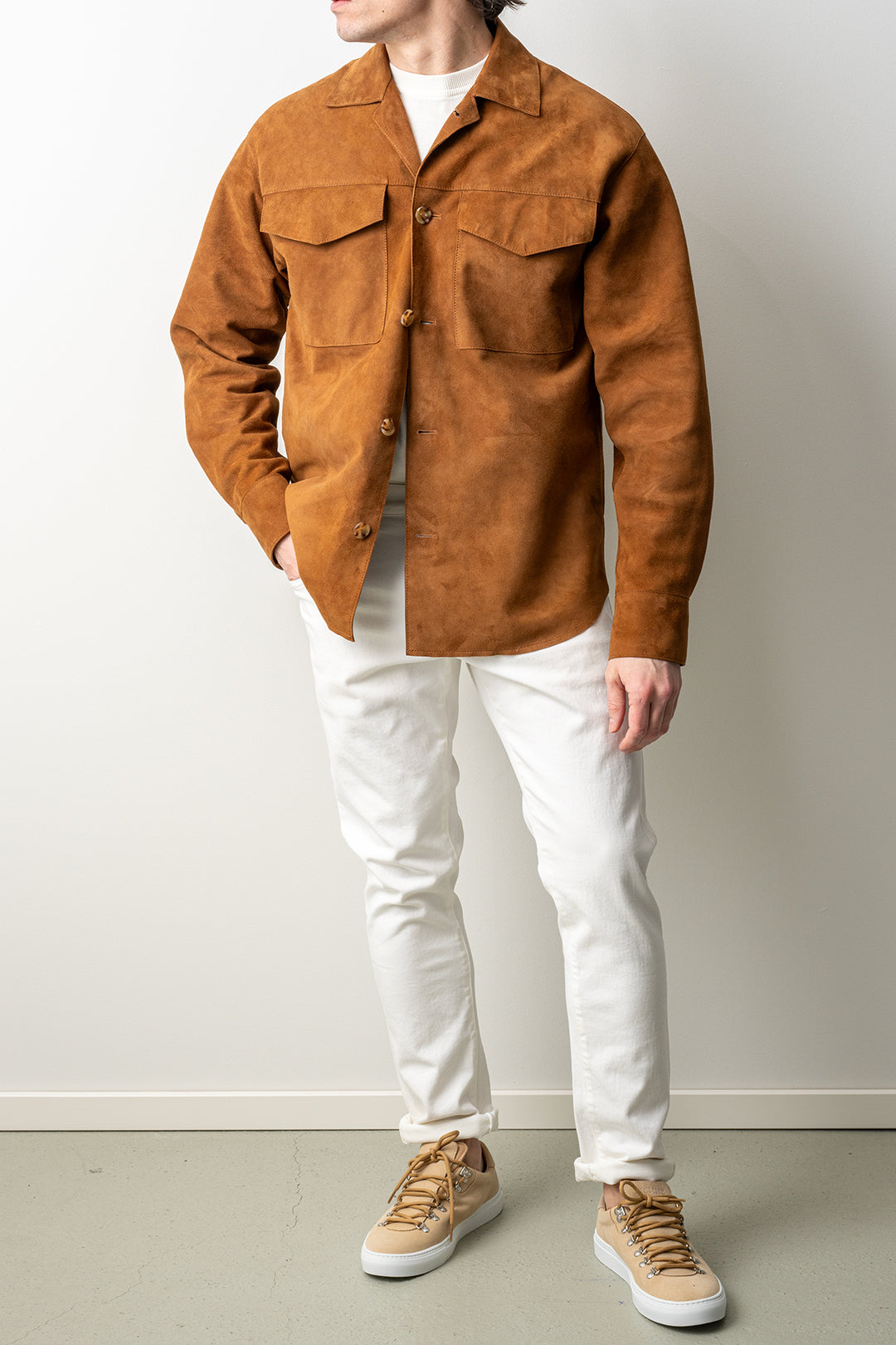 Luxury Suede Jacket Cognac