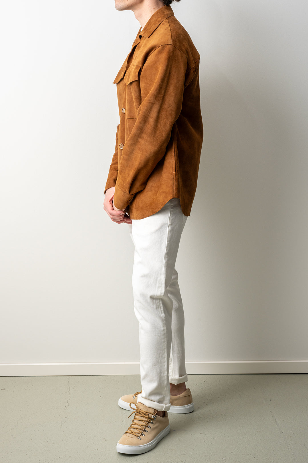 Luxury Suede Jacket Cognac