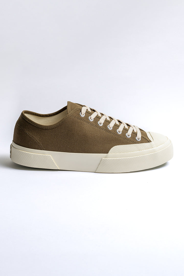 Works Cotton Canvas Sneaker GREEN OLIVE