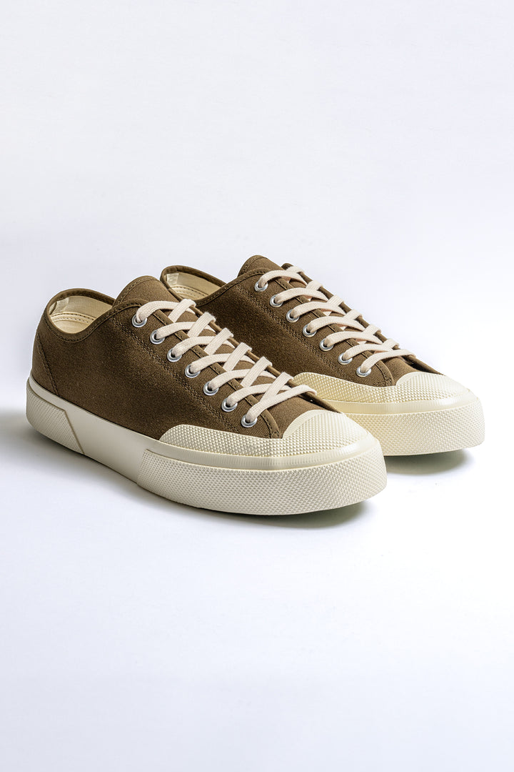 Works Cotton Canvas Sneaker GREEN OLIVE