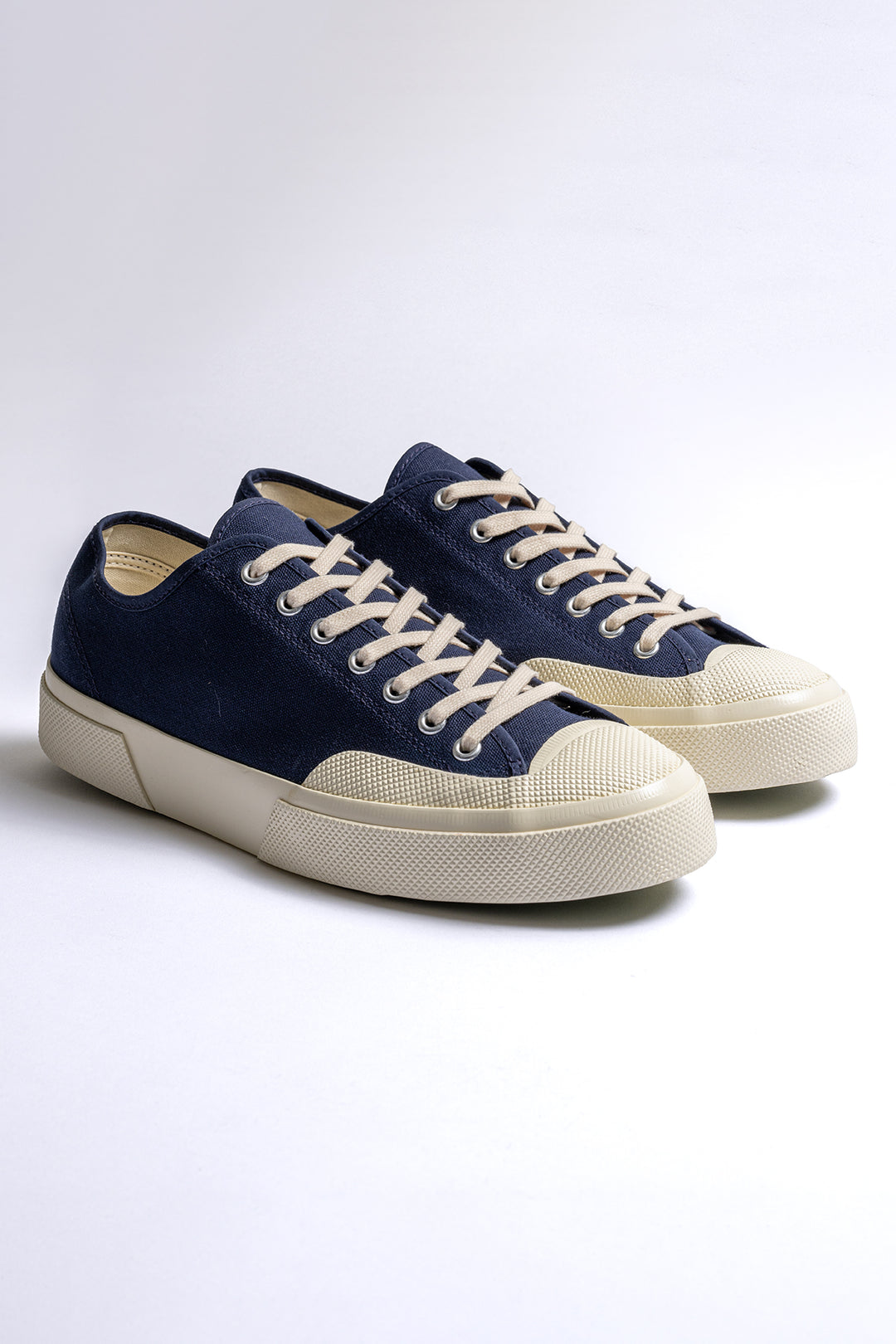 Works Cotton Canvas Sneaker Navy