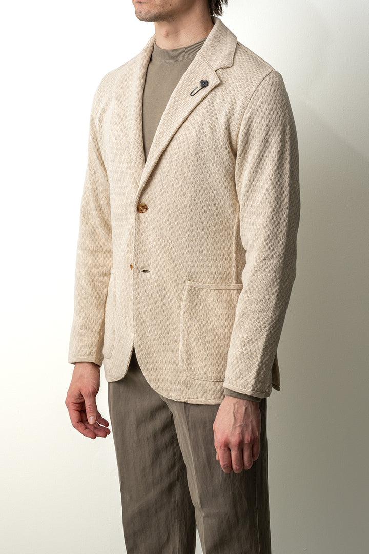 Heavy Knitwear Blazer Beige