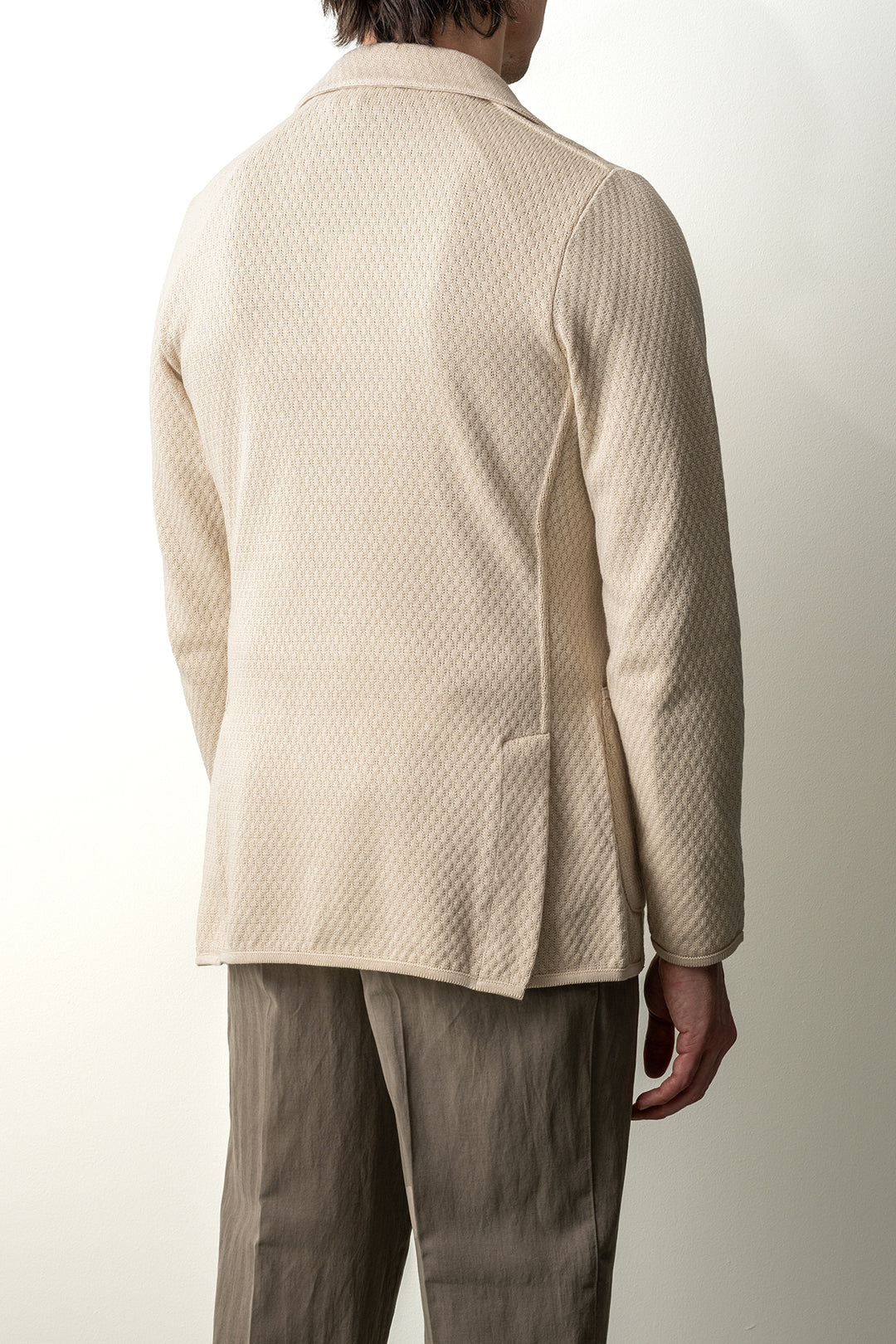 Heavy Knitwear Blazer Beige