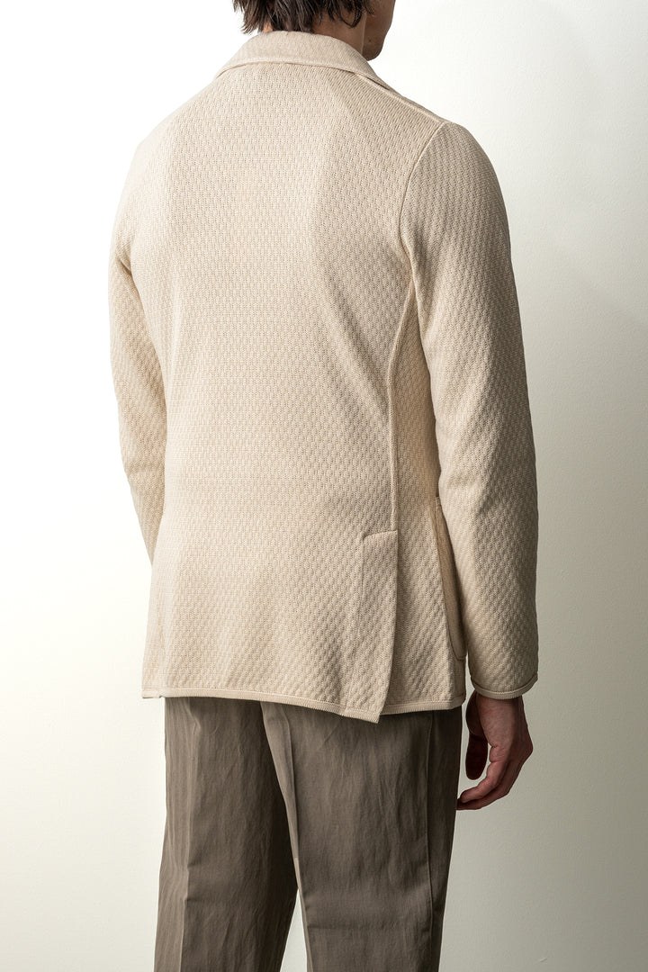 Heavy Knitwear Blazer Beige