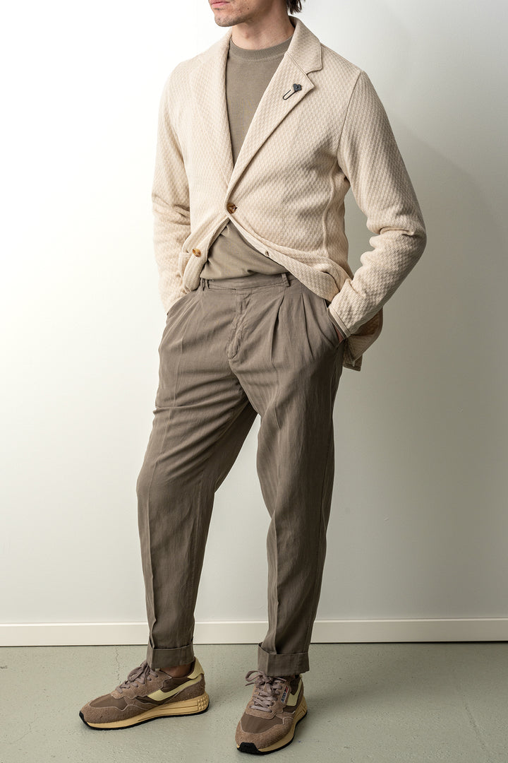 Heavy Knitwear Blazer Beige