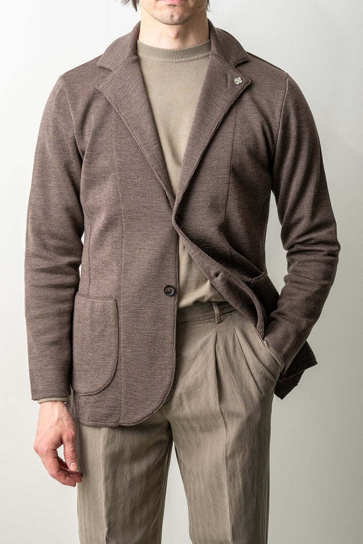 Dwayne Knitted Jacket Brown