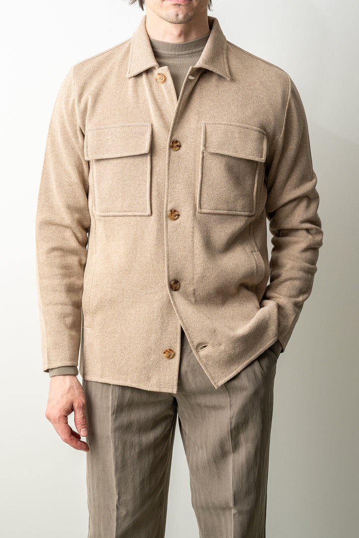 Classic Knitwear Overshirt Beige