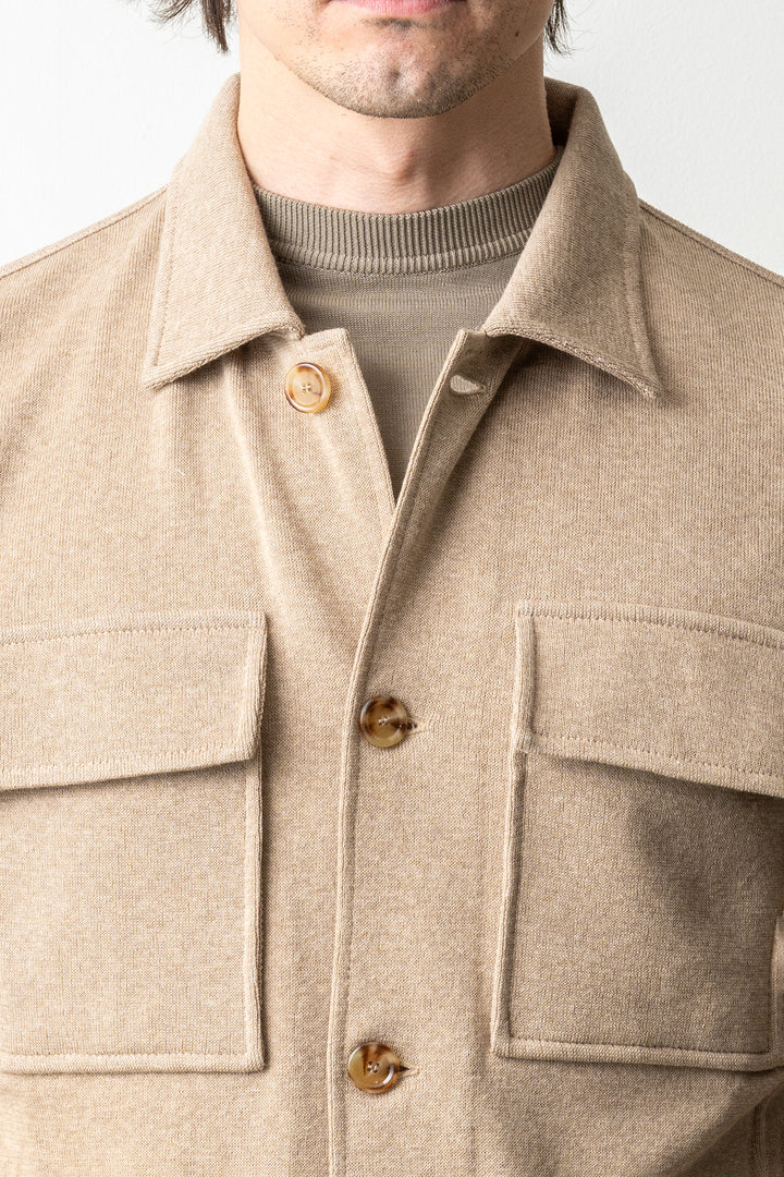 Classic Knitwear Overshirt Beige