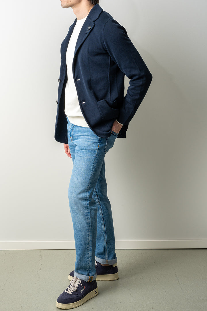 Classic Knitwear Blazer Navy
