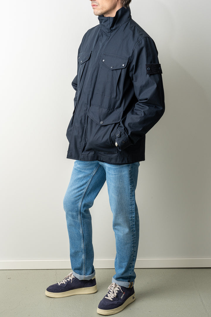 Cotton Canvas Ghost Field Jacket 4100035 Navy Blue