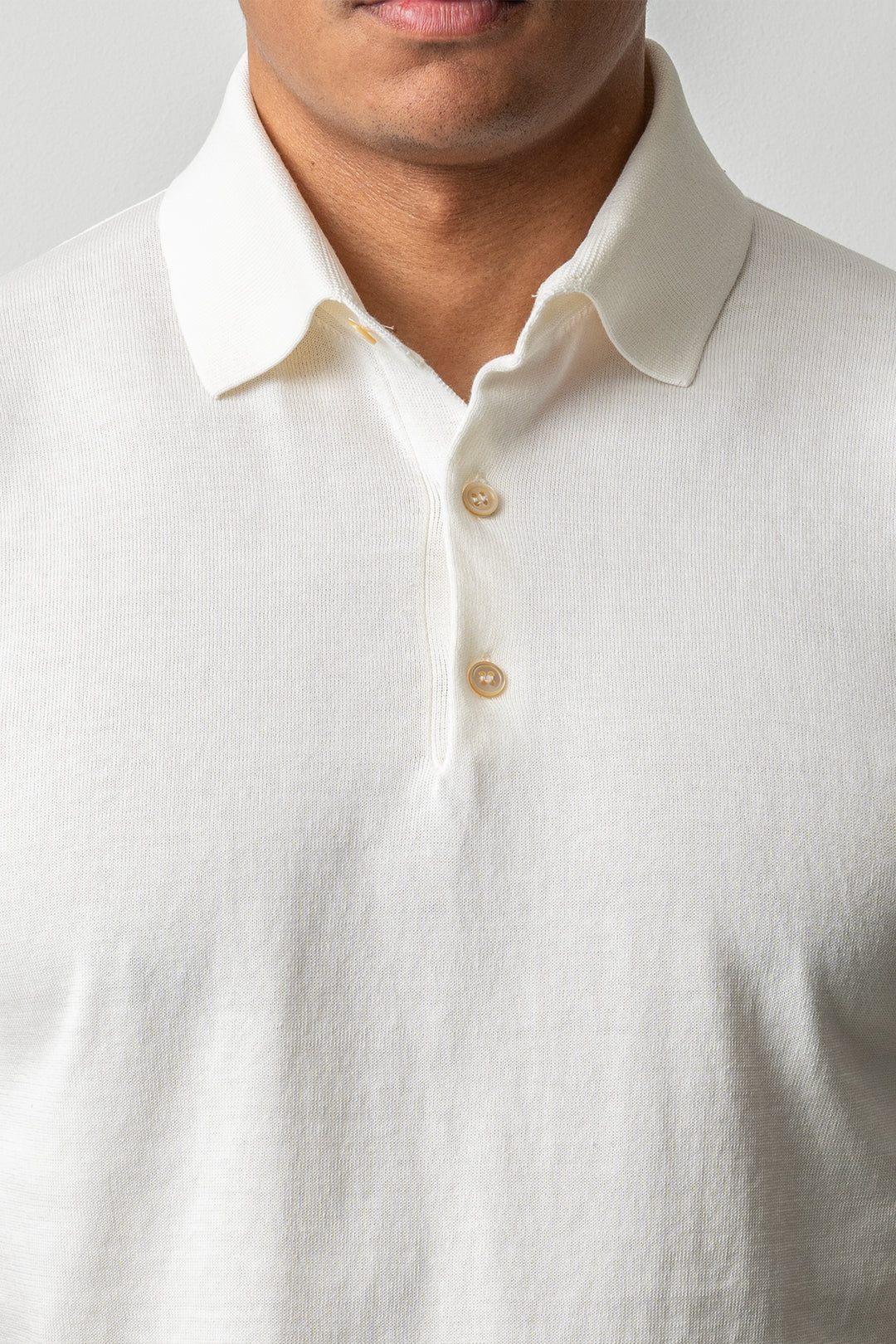 Luxury Creped Cotton Polo SS Latte