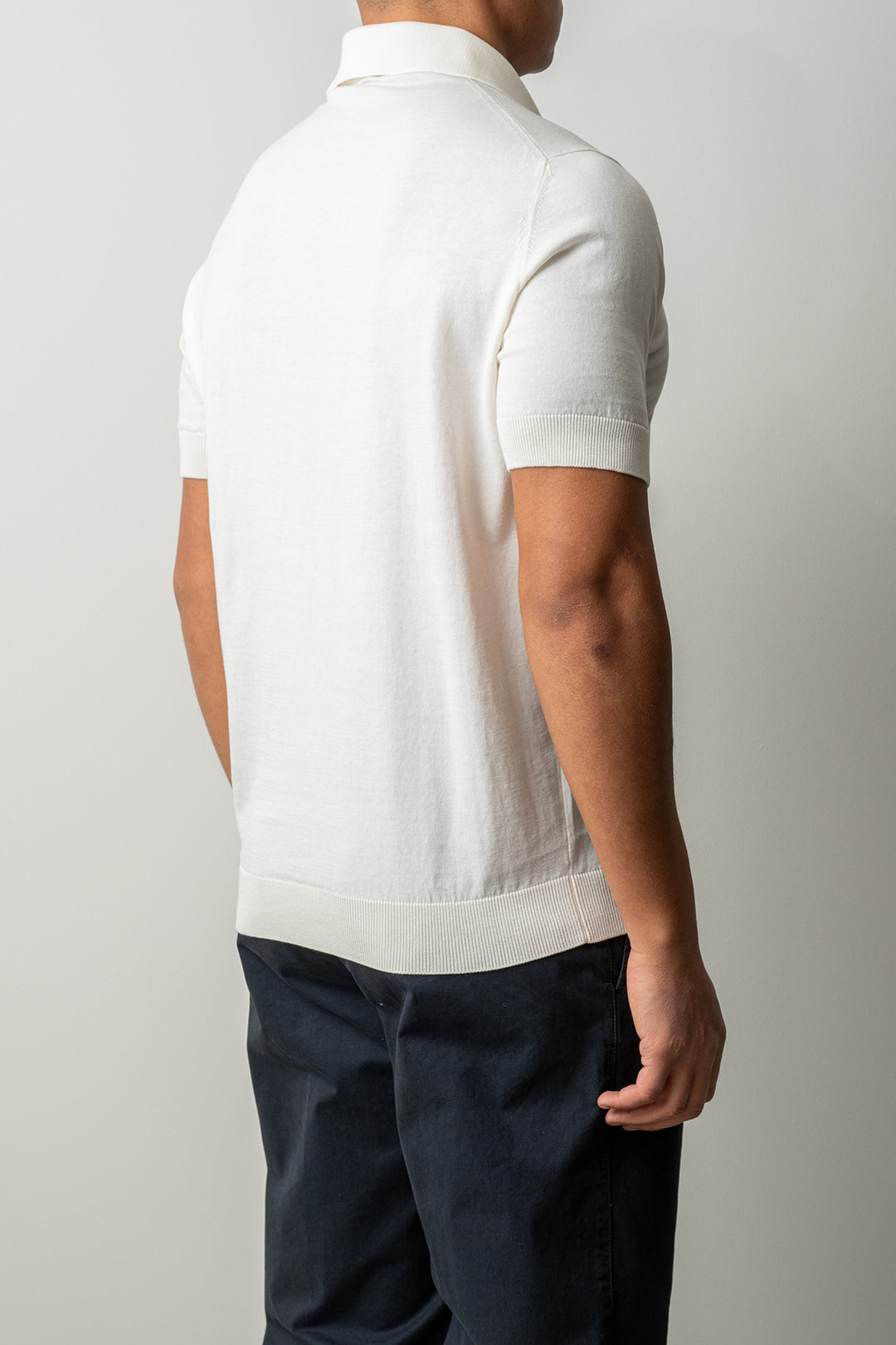 Luxury Creped Cotton Polo SS Latte