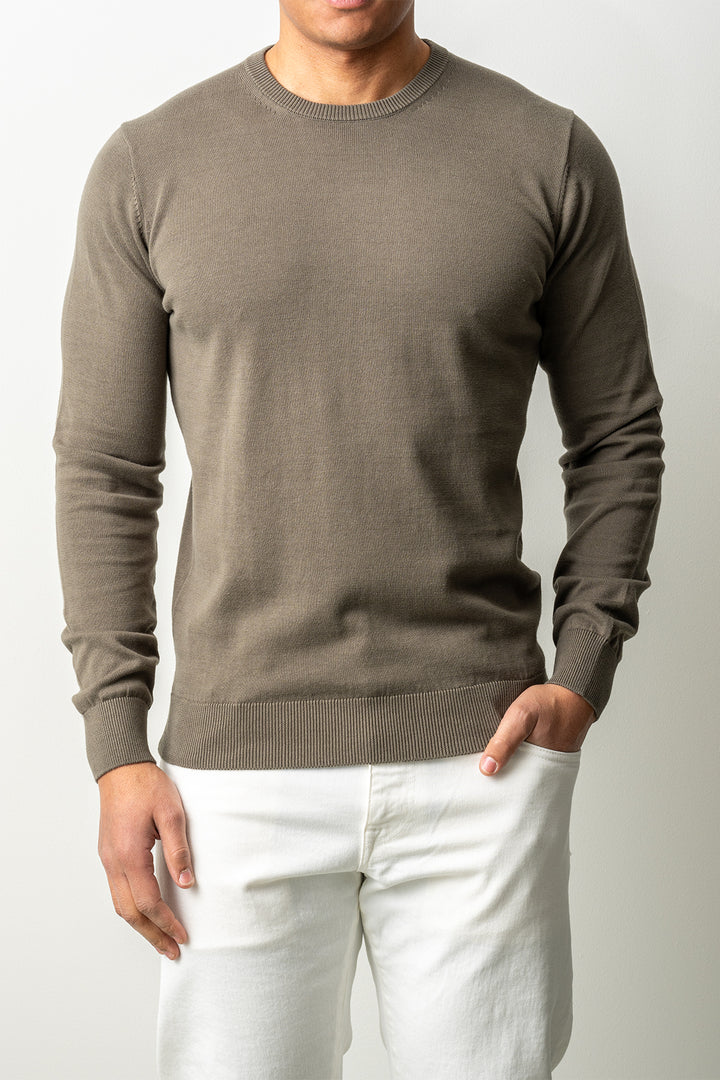 Vasket Crewneck Sweater Grøn