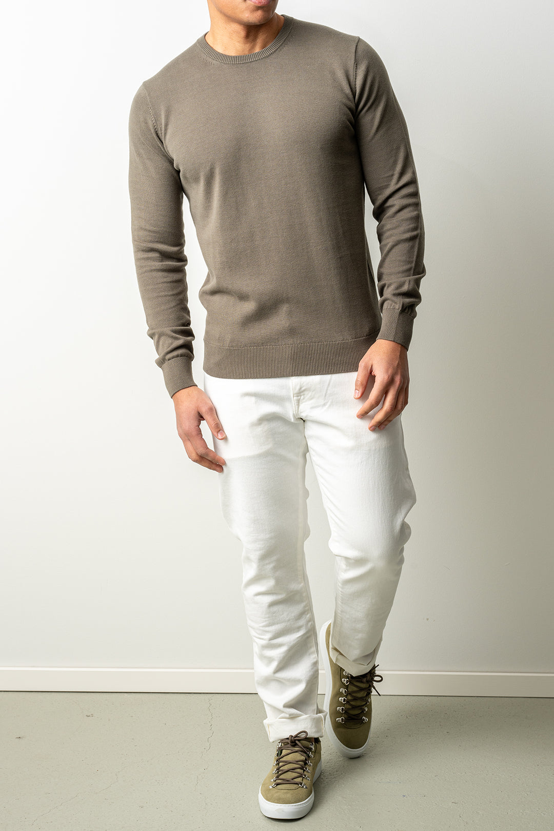 Vasket Crewneck Sweater Grøn