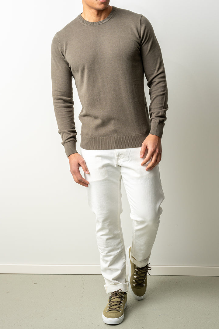 Vasket Crewneck Sweater Grøn
