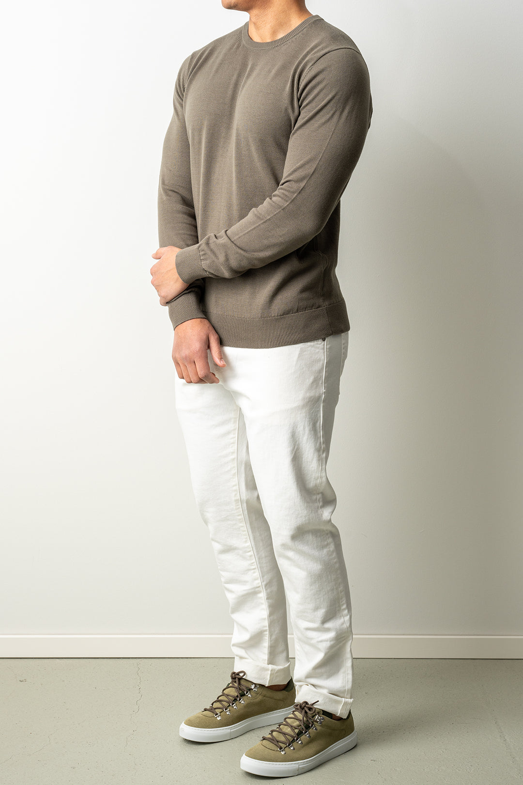 Vasket Crewneck Sweater Grøn