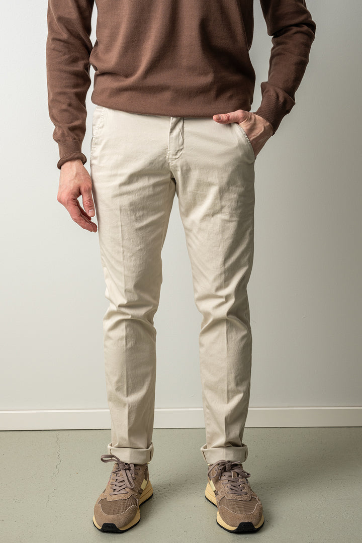 Torino Style Bomuld Elastan Bukser Offwhite