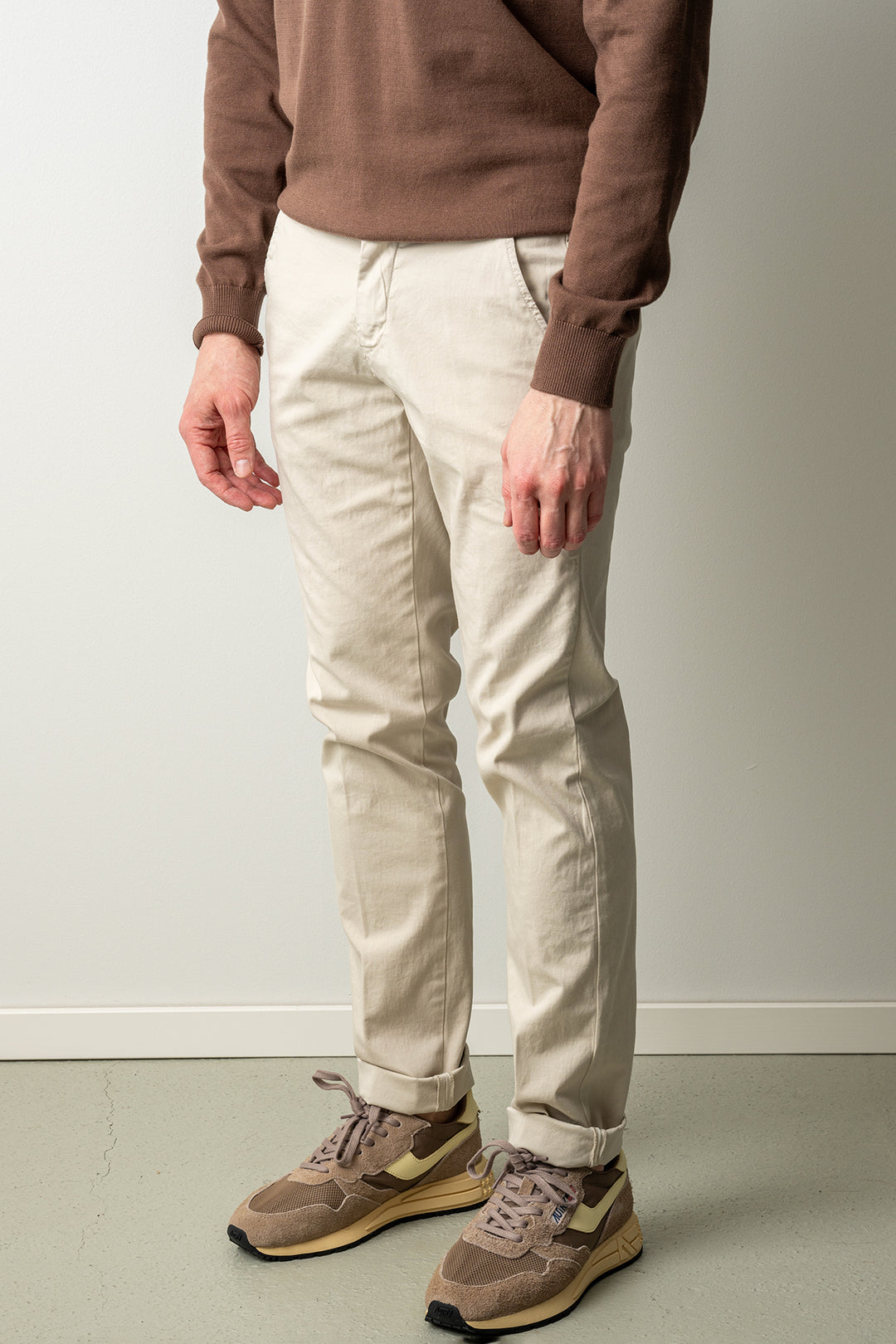 Torino Style Bomuld Elastan Bukser Offwhite