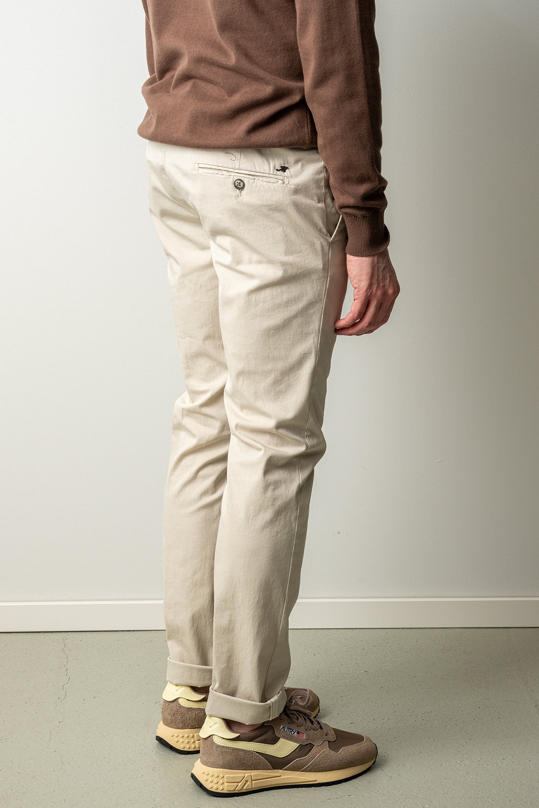 Torino Style Bomuld Elastan Bukser Offwhite