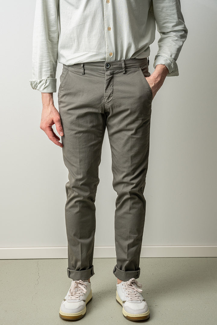 Torino Style Cotton Elastan Trouser Green