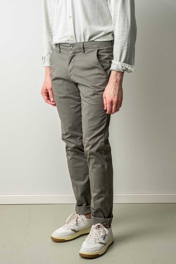Torino Style Cotton Elastan Trouser Green