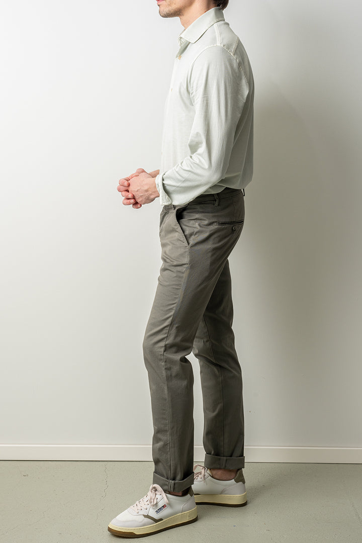 Torino Style Cotton Elastan Trouser Green