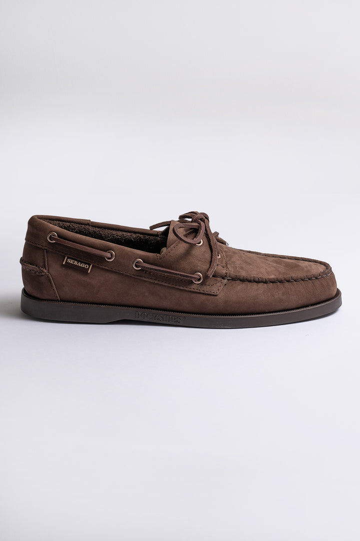 Docksides Portland Nubuck Mørkebrun
