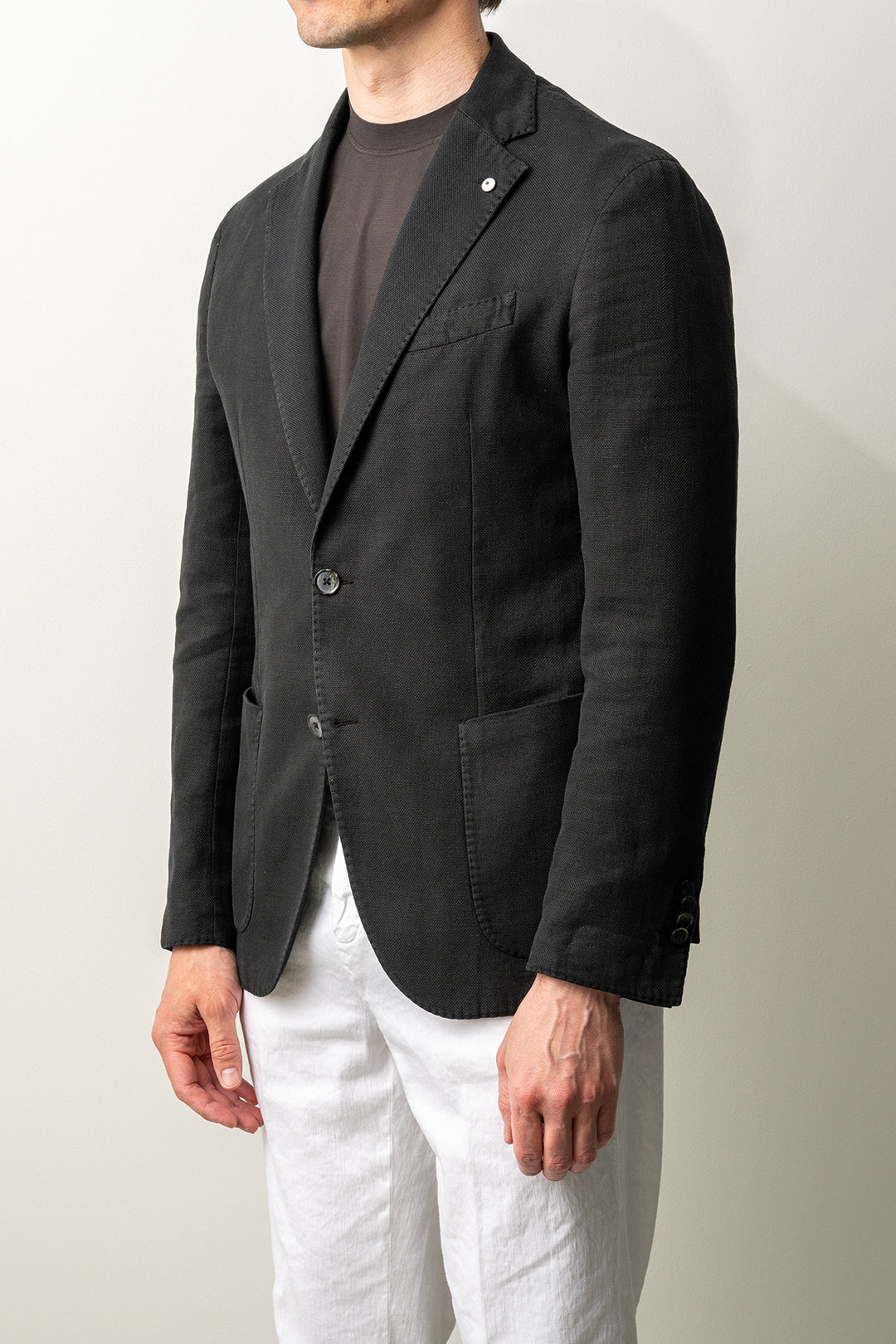 Cotton Ramie Blazer Navy