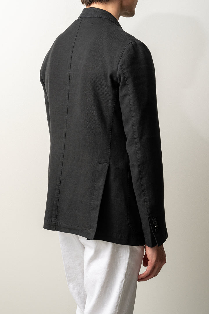Cotton Ramie Blazer Navy