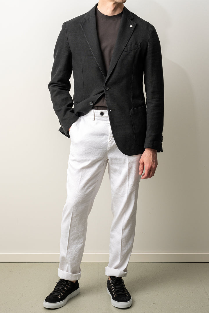 Cotton Ramie Blazer Navy