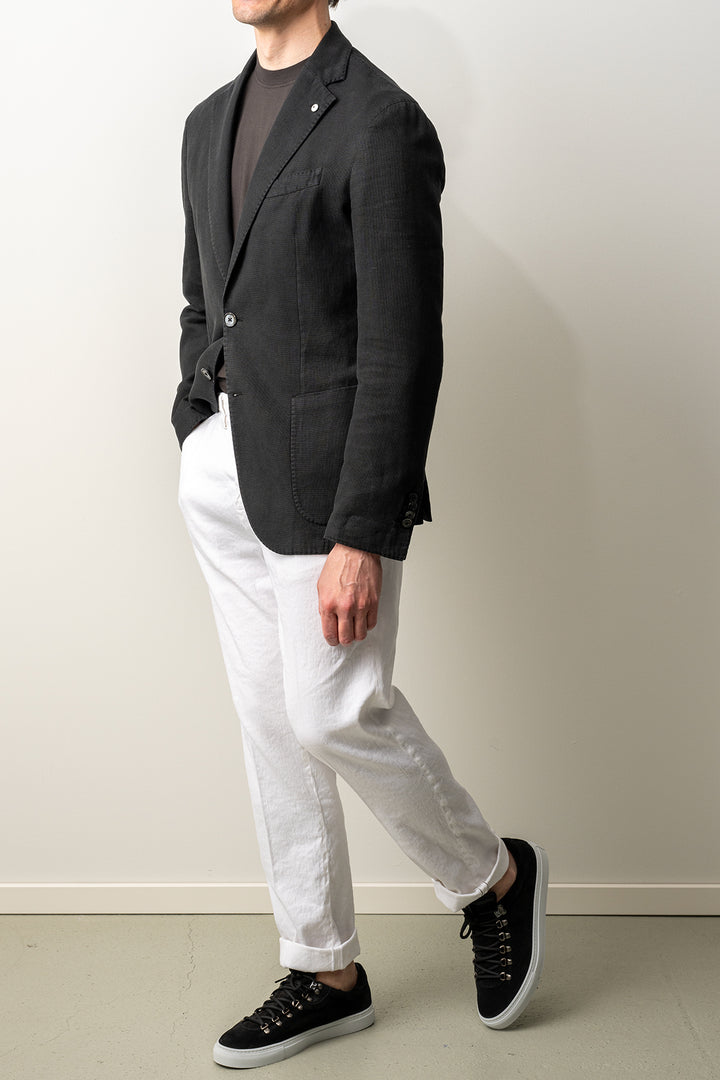 Cotton Ramie Blazer Navy