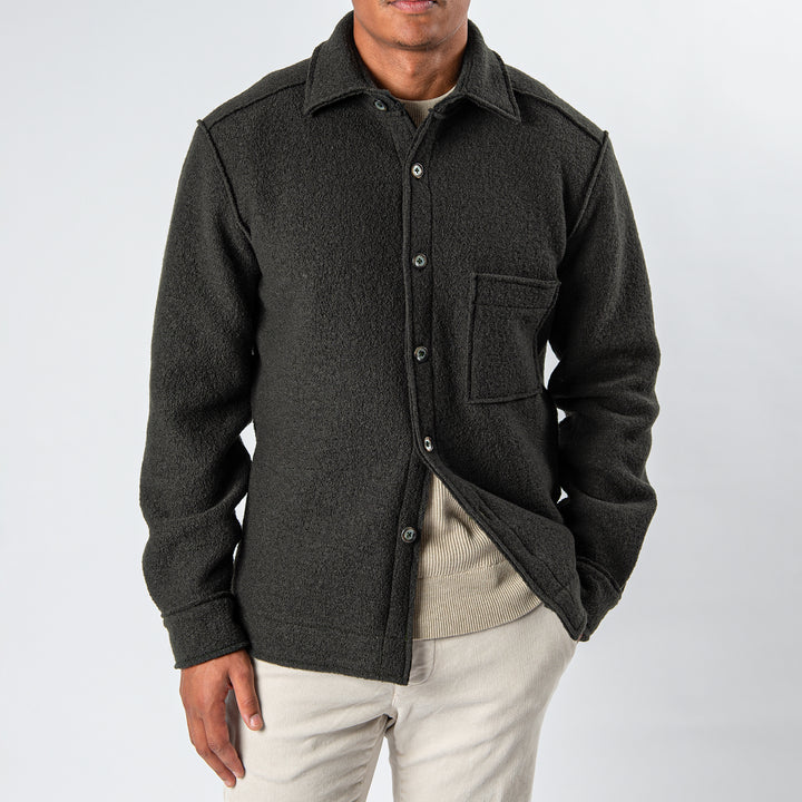 Wool Boiled Overshirt ARMY