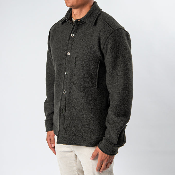 Wool Boiled Overshirt ARMY