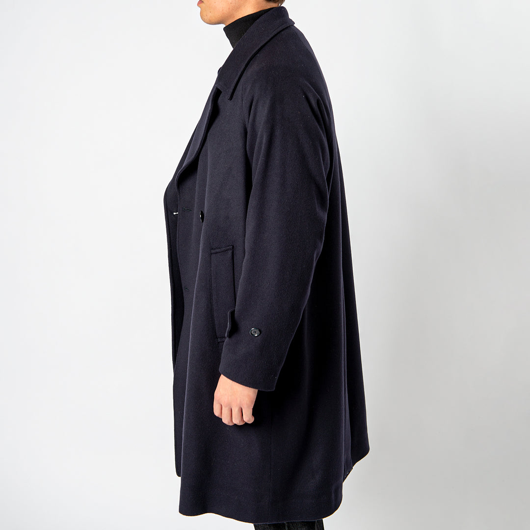 Double Breasted Wool Cashmere Coat NAVY