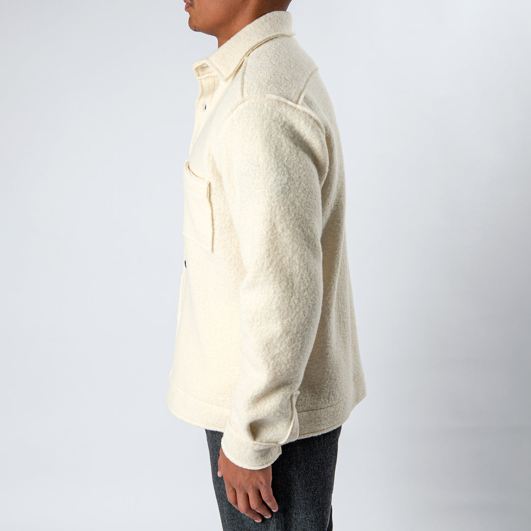 Wool Boiled Overshirt OFFWHITE