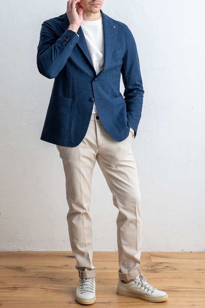 Dakar Jersey Herringbone Blue