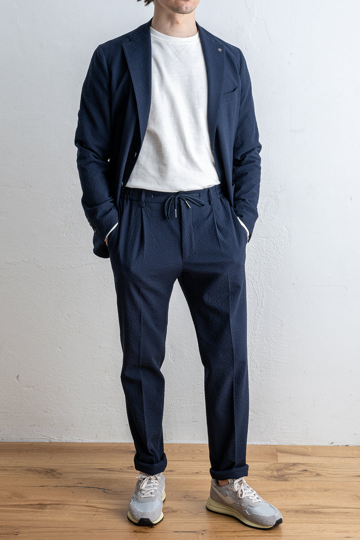 Dakar Seersucker Suit Navy